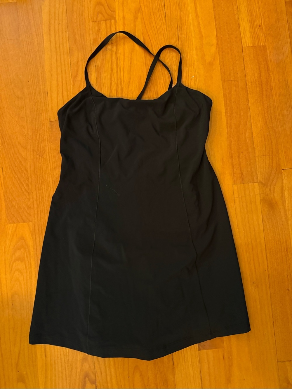 aerie Black Mini Slip Dress with Spaghetti Straps